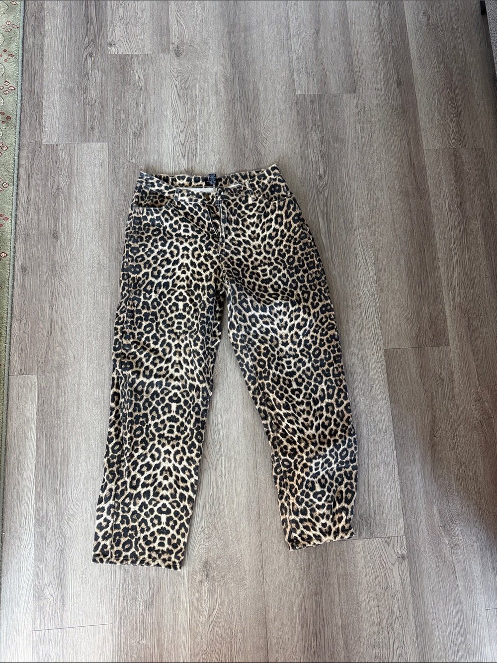 Justify Leopard Print 100% cotton womens Pants - Tan & Black